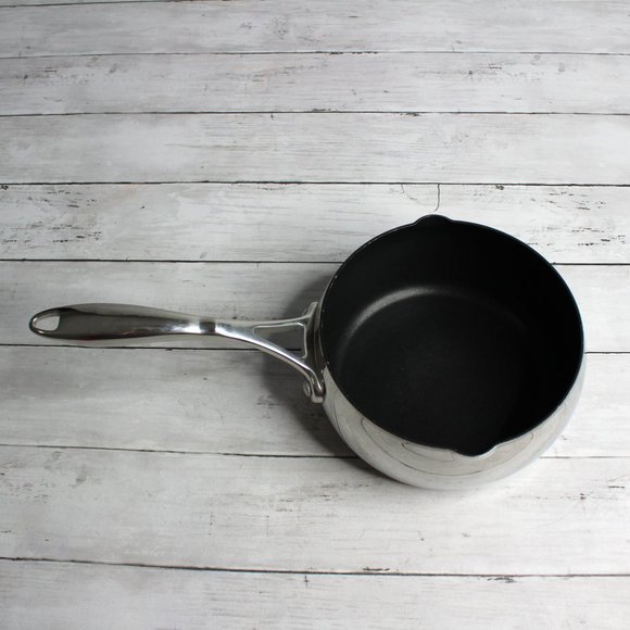 Tupperware Chef Series Non Stick 2.5 Qt Sauce Pan Stainless Steel Glass - Picture 3 of 7